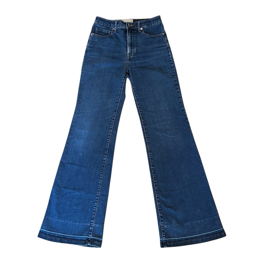 EVERLANE The Modern Flare High Rise Dark Jeans Women’s Size 27 Tall - Picture 3 of 14